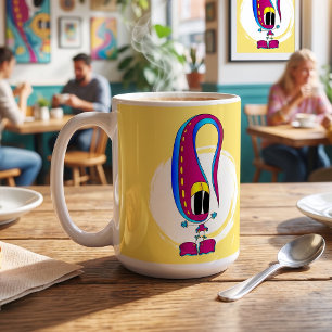 Funny, Colourful, Quirky, Cartoon Character Coffee Mug