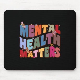 Funny Colourful Retro Groovy Mental Health S Aware Mouse Mat