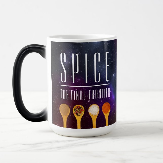 Funny Colourful Spice the Final Frontier Magic Mug (Left)