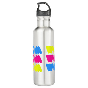 Funny colourful WOW Saying Simple Pink Blue yellow 710 Ml Water Bottle