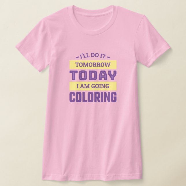 Funny Colouring Fan T-Shirt (Laydown)