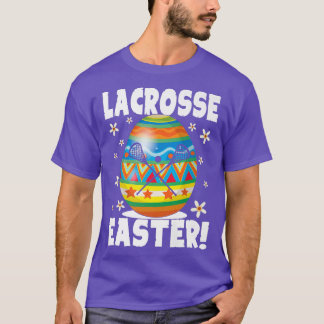 Funny Colours Egg Lacrosse Player Bunny Lover East T-Shirt