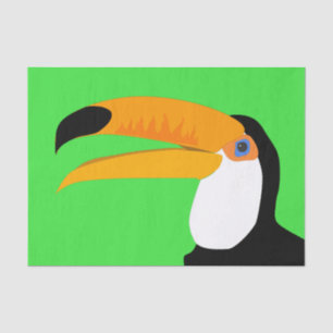 Funny comic cartoon Toucan bird smile Tissue Paper