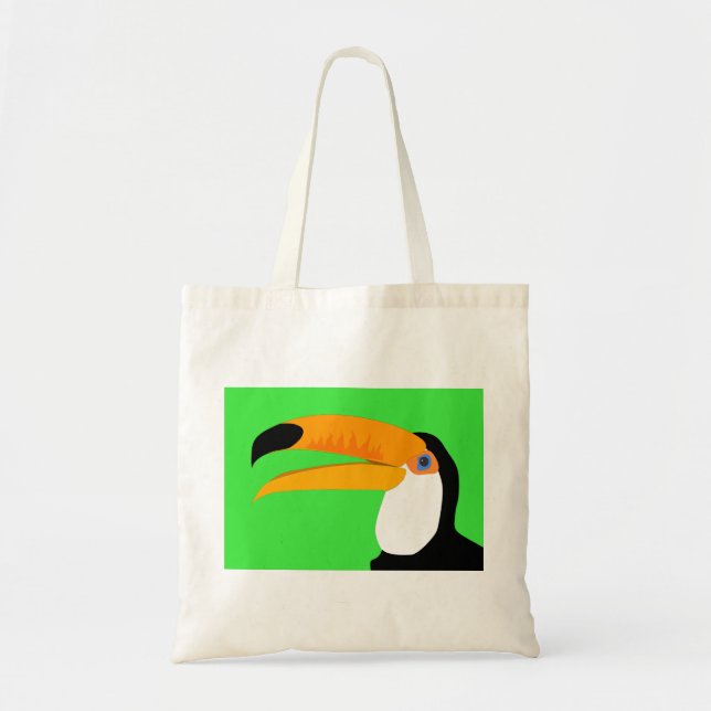 Funny comic cartoon Toucan bird smile Tote Bag (Front)