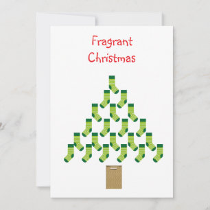 Funny Comic Minimalist Modern Christmas Tree Holiday Card