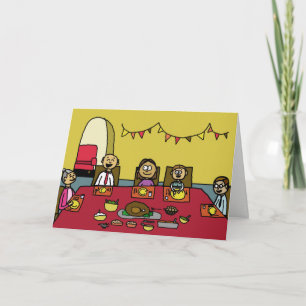 Funny Comical Happy Thanksgiving Greeting Card