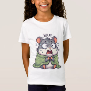 Funny Comically Panicked Scared Hamster HELP Meme T-Shirt