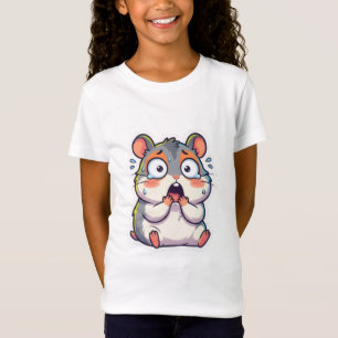 Funny Comically Panicked Shocked Hamster Meme Kids T-Shirt