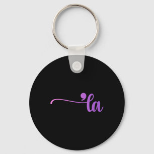 Funny Comma La Colouring  Key Ring