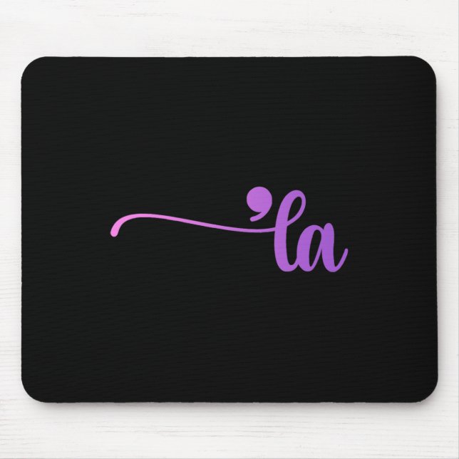 Funny Comma La Colouring  Mouse Mat (Front)