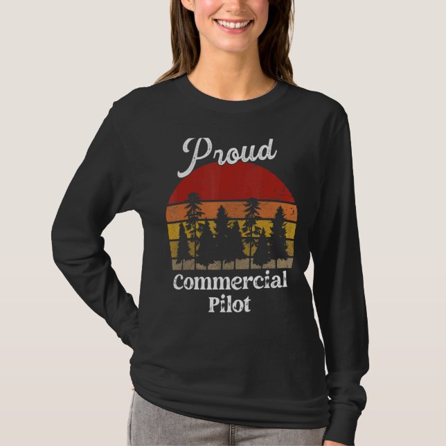 Funny Commercial Pilot Shirts Job Title Profession (Front)