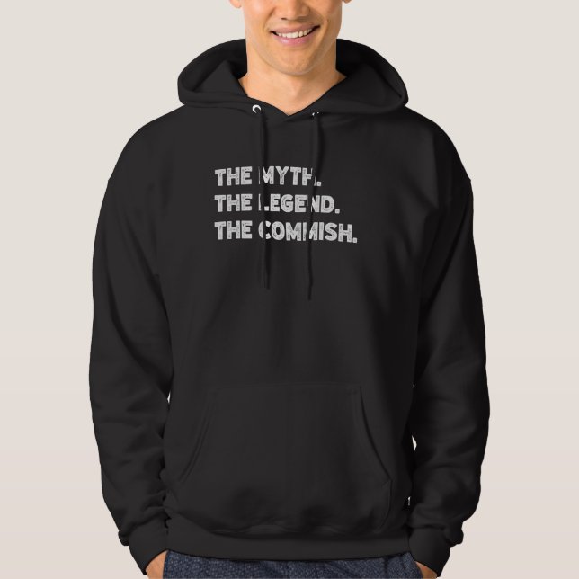 Funny Commish Fantasy Footbal Commissioner Hoodie (Front)