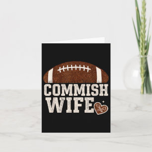 Funny Commish Wife Fantasy Football Cute League Co Card