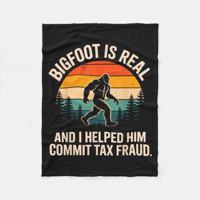 Funny Commit Tax Fraud Design For Men Women Tax Da Fleece Blanket (Front)