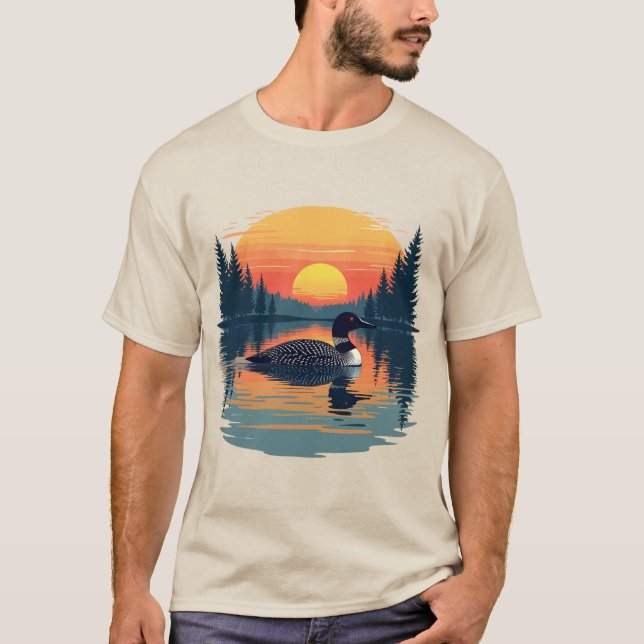 Funny Common Loon – Minnesota Bird Watcher T-Shirt (Front)