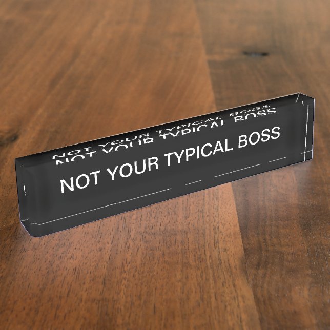 Funny Company Boss Desk Plaque Nameplate (Side)