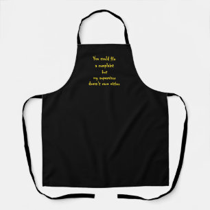 Funny Complaint Department Apathy Apron