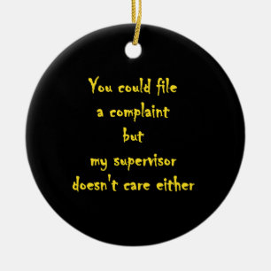 Funny Complaint Department Apathy Ceramic Tree Decoration