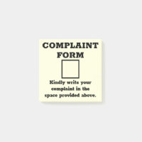 Funny Complaint Form