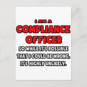 Funny Compliance Officer .. Highly Unlikely Postcard