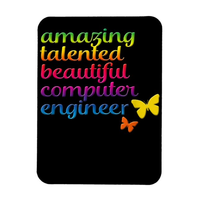 Funny Computer Engineer | Cute Girl Engineering Magnet (Vertical)