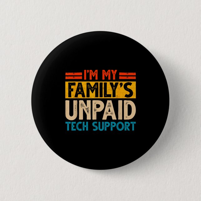 Funny Computer Engineer Tech Lover Geek Nerd Tech  6 Cm Round Badge (Front)
