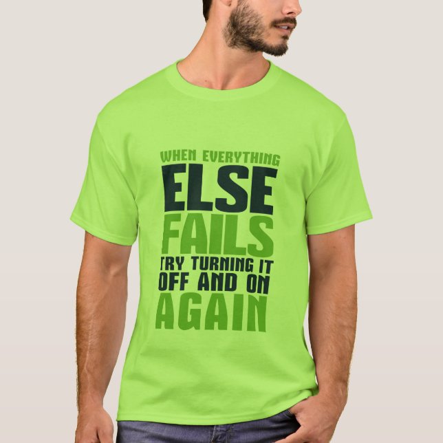 Funny Computer Geek and Nerd Humour T-shirt (Front)