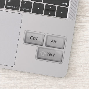 Funny Computer Geek Laptop Prank Yeet Delete Keys
