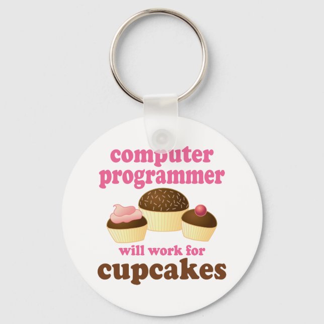 Funny Computer Programmer Key Ring (Front)