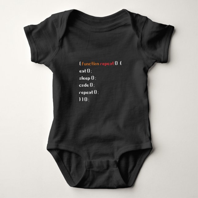 Funny Computer Science Coder Programmer Function Baby Bodysuit (Front)