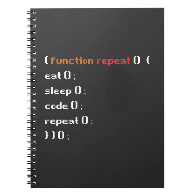 Funny Computer Science Coder Programmer Function Notebook (Front)