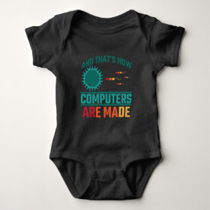 Funny Computer Science Hardware Coder It Admin Baby Bodysuit