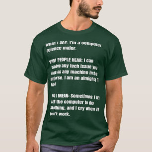 Funny Computer Science Major Student Geek Humor Jo T-Shirt