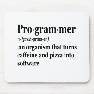 Funny Computer Science Programmer Definition Mouse Mat