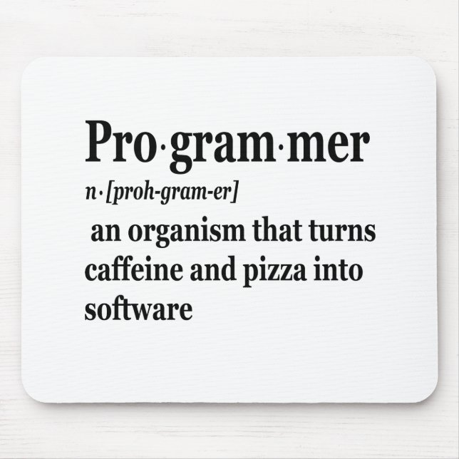 Funny Computer Science Programmer Definition Mouse Mat (Front)