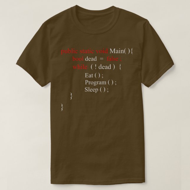 Funny Computer Science Programmer Eat Sleep Code 3 T-Shirt (Design Front)