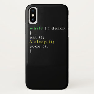 Funny Computer Science Programmer Eat Sleep Code iPhone X Case