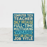 Funny Computer Tech Teacher Multitasking Wizard Qu