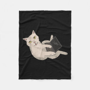 Funny Computer Whisperer Cat It Professional Engin Fleece Blanket