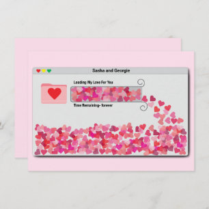 Funny Computer Window Progress Bar Love Loading Holiday Card