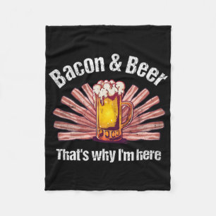 Funny Con And Beer That's Why I'm Here Bbq Con And Fleece Blanket
