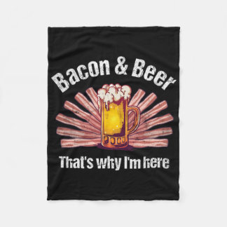 Funny Con And Beer That's Why I'm Here Bbq Con And Fleece Blanket