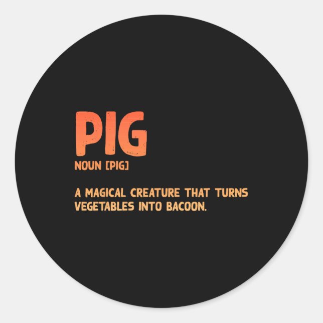 Funny Con Art For Men Women Rbecue Pork Bbq Con Lo Classic Round Sticker (Front)