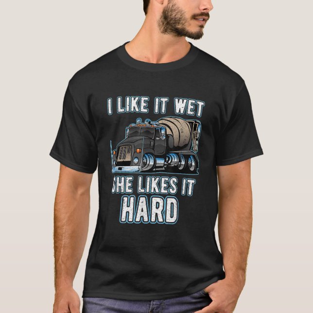 Funny Concrete Mixer Cement Mixer Truck Driver Pre T-Shirt (Front)