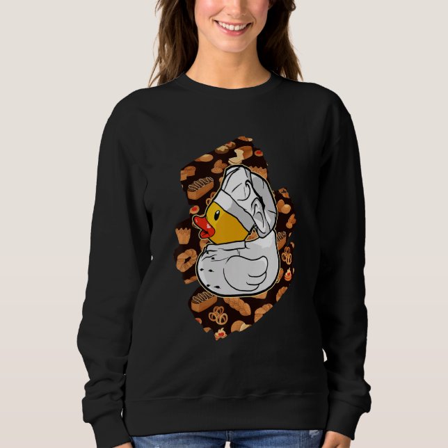 Funny Confectionery Bakery Duck Sweatshirt (Front)