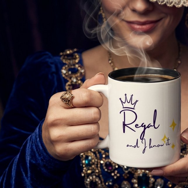 Funny Confidence Birthday Gift for Her Two-Tone Coffee Mug (Creator Uploaded)