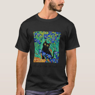 Funny Confused Black Cat What This is All for Van T-Shirt