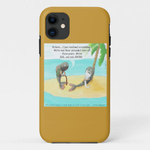 Funny Confused Fish On Desert Island iPhone 5 Case