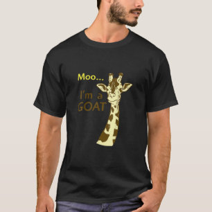 Funny Confusing Giraffe Moo I am A Goat T-Shirt