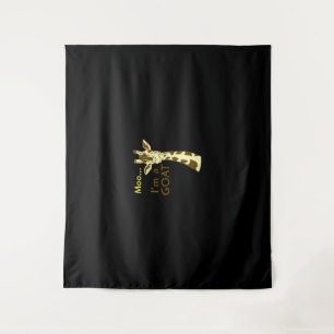 Funny Confusing Giraffe Moo I am A Goat Tapestry